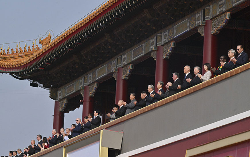 Александр Лукашенко присутствовал на военном параде в Пекине 