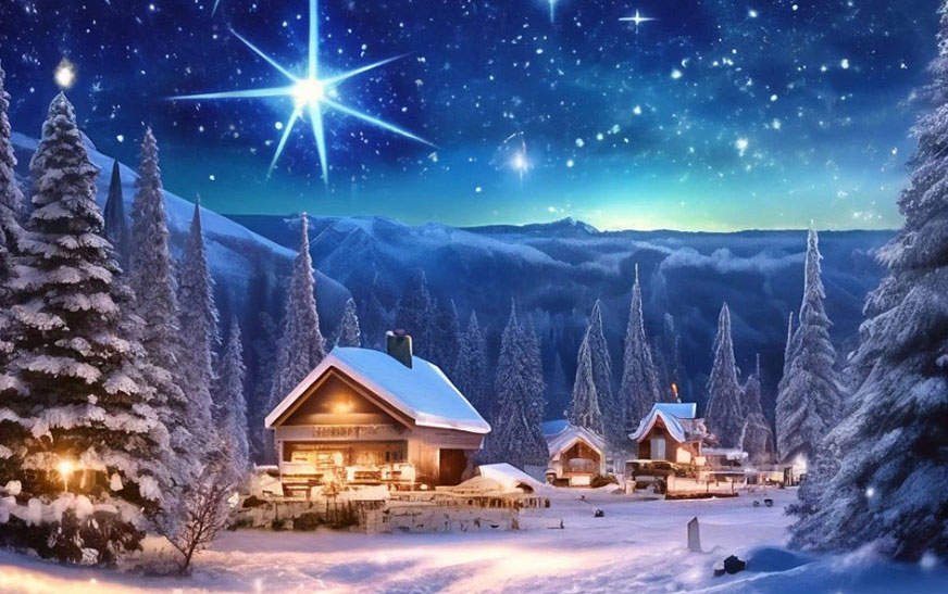 Калядная зорка ўзышла над зямлёю