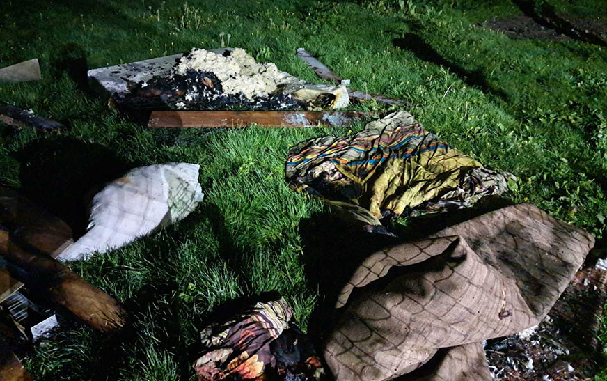 Пожар жилого дома в Ецевичах со спасенным